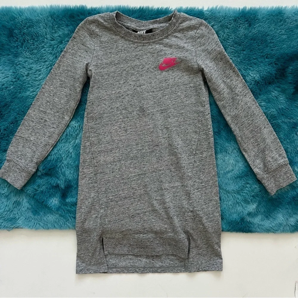 Nike Girls Long Sleeve T-shirt Dress Size S 4-5 Years